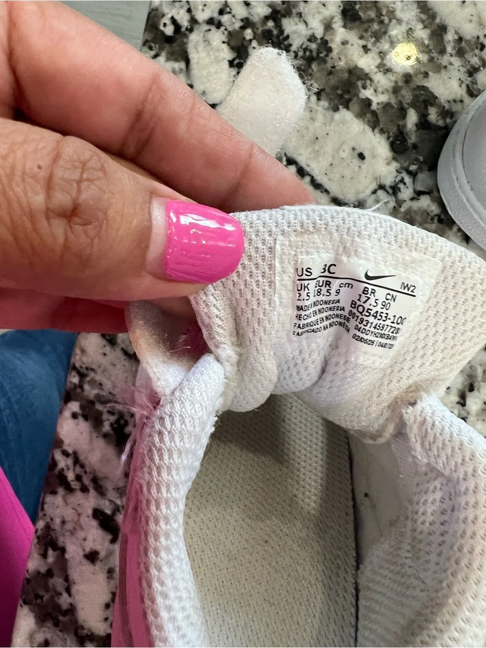 Nike Toddler White Velcro & Lace-Style Sneakers